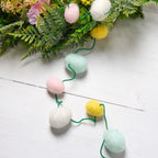 60cm Pre Lit Oversized Easter Wreath with Removable Egg Garland