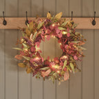 Pre Lit Autumn Winter Full Wreath & Garland