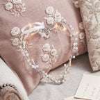 Heart Battery Fairy Light Wreath