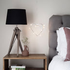 Heart Battery Fairy Light Wreath