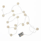 16 Warm White LED Battery Wicker Rattan Fairy Lights