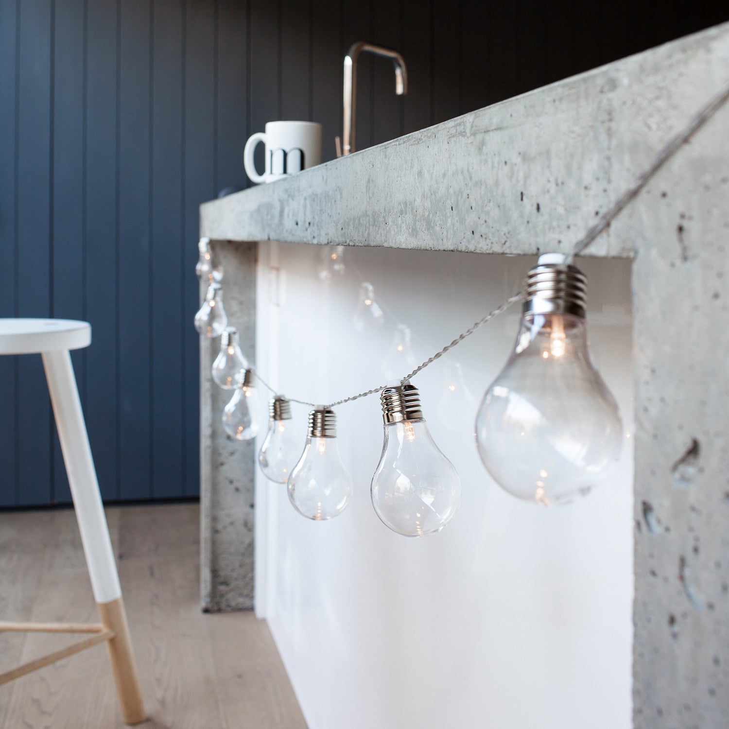 10 Warm White Edison Battery Festoon Lights