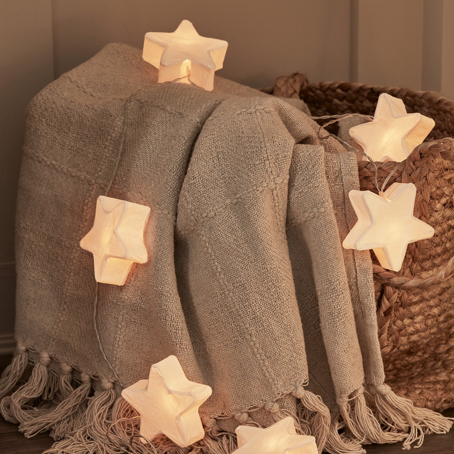Leo Paper Star Battery Fairy Lights