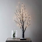 65cm Snowy Pre Lit Battery Twig Tree