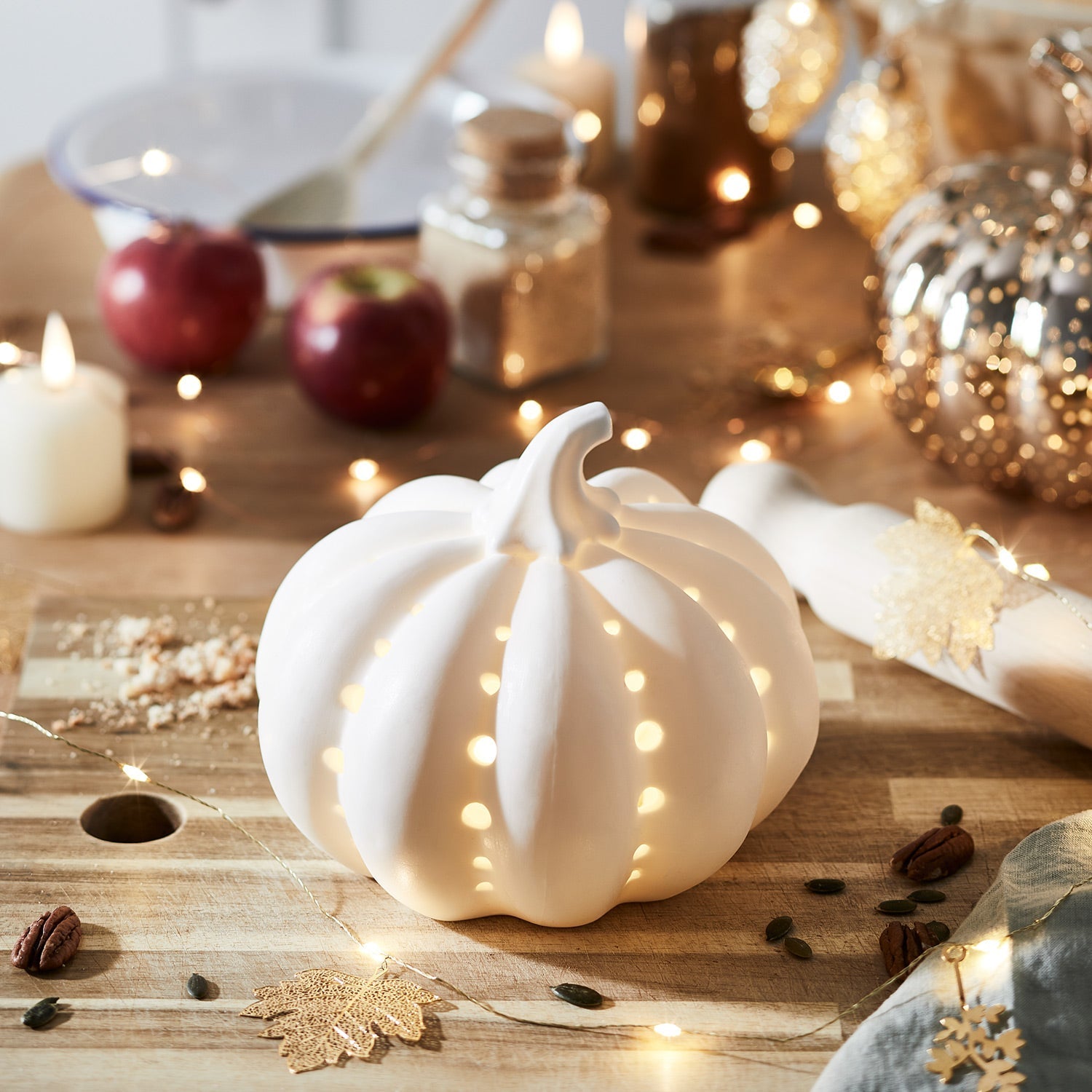 Ceramic Pumpkin Light