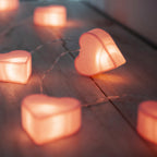 10 LED Paper Heart Battery Fairy Lights