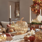 Mercury Gold Light Up Pumpkin Decoration