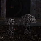 Rattan Mushroom Garden Light Duo