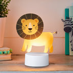 2-in-1 Lion & Zebra USB Children's Light