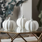 Mini Light Up Ceramic Pumpkin Trio