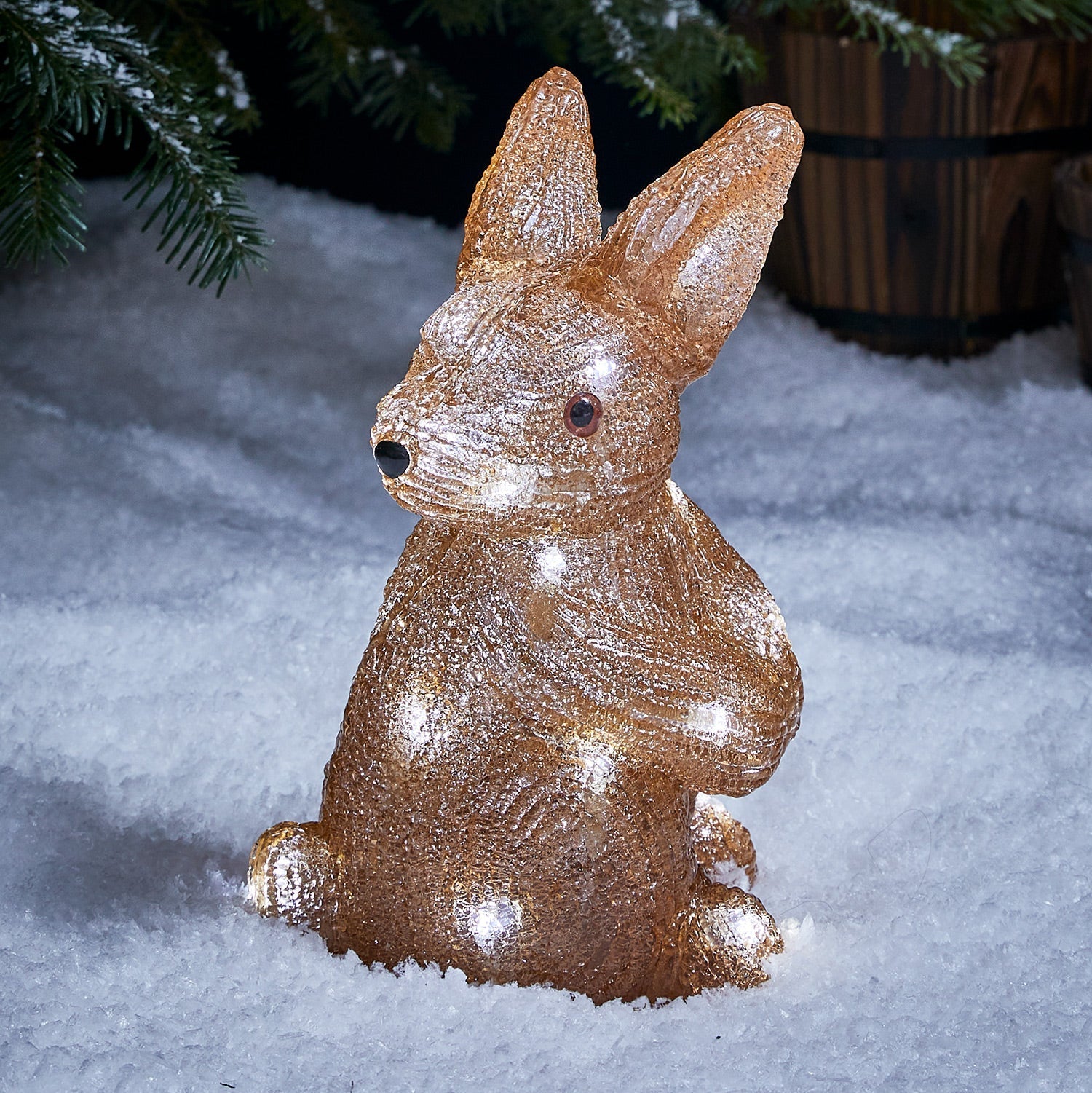 27cm Acrylic Bunny Outdoor Christmas Figure