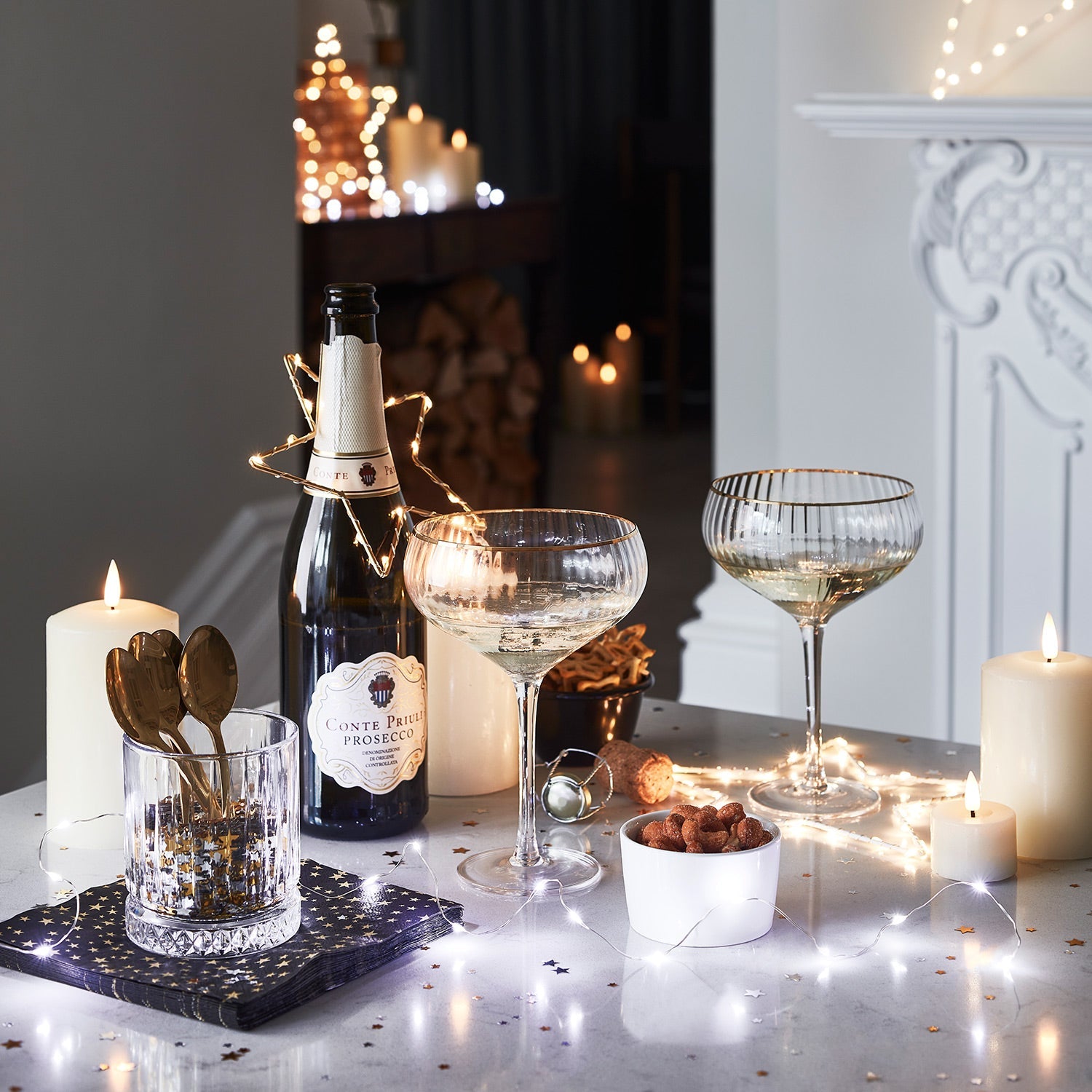 15cm Gold Osby Star Light Duo