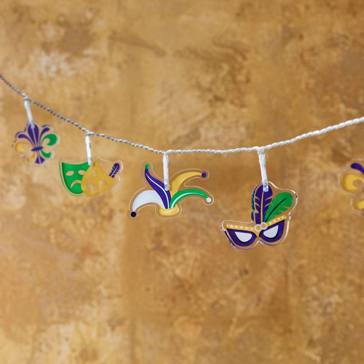 12 Mardi Gras Fairy Lights