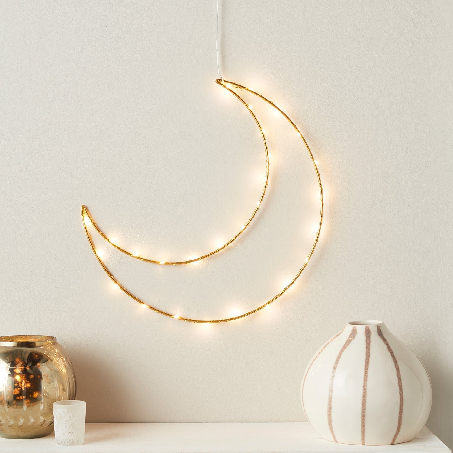30cm Gold Osby Moon Battery Light