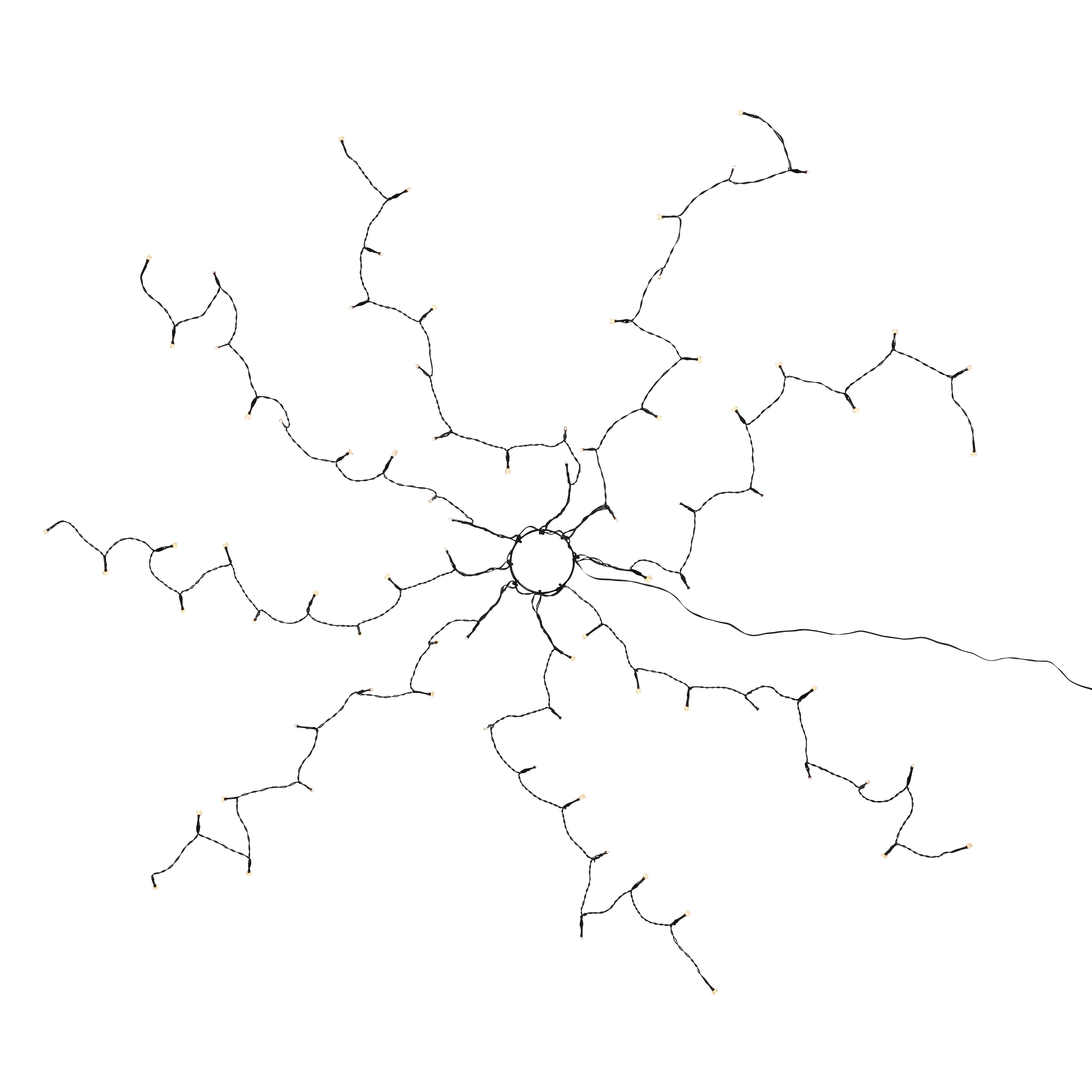 80 Warm White LED Battery Operated Parasol Lights