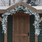 2.5m Pre Lit Outdoor Snowy Christmas Garland