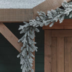 2.5m Pre Lit Outdoor Snowy Christmas Garland