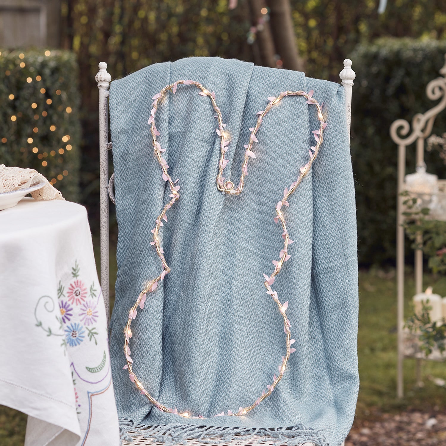 Micro LED Easter Bunny Wreath