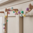 Pastel Pom Pom LED Fairy Light Garland