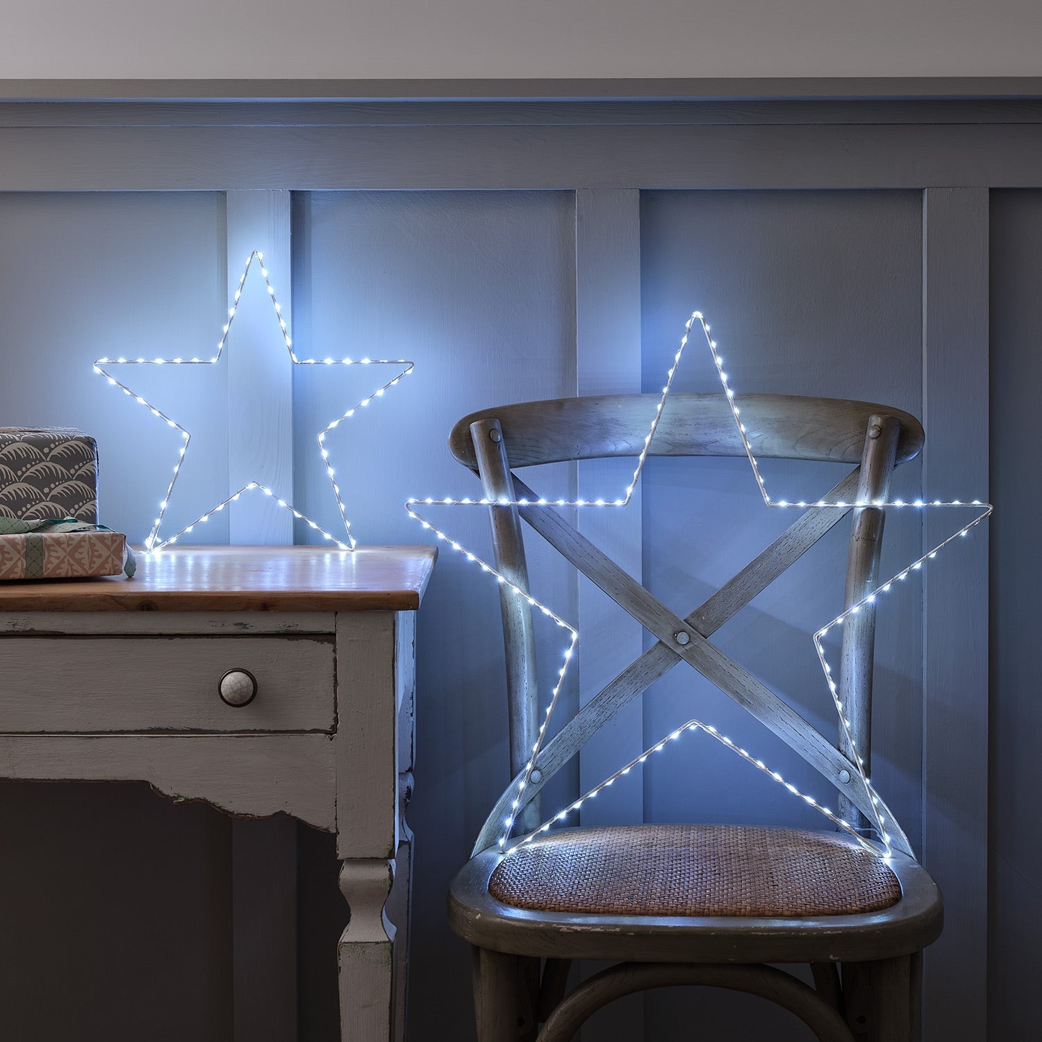 Set of 2 Dual Colour LED Osby Star Silhouettes