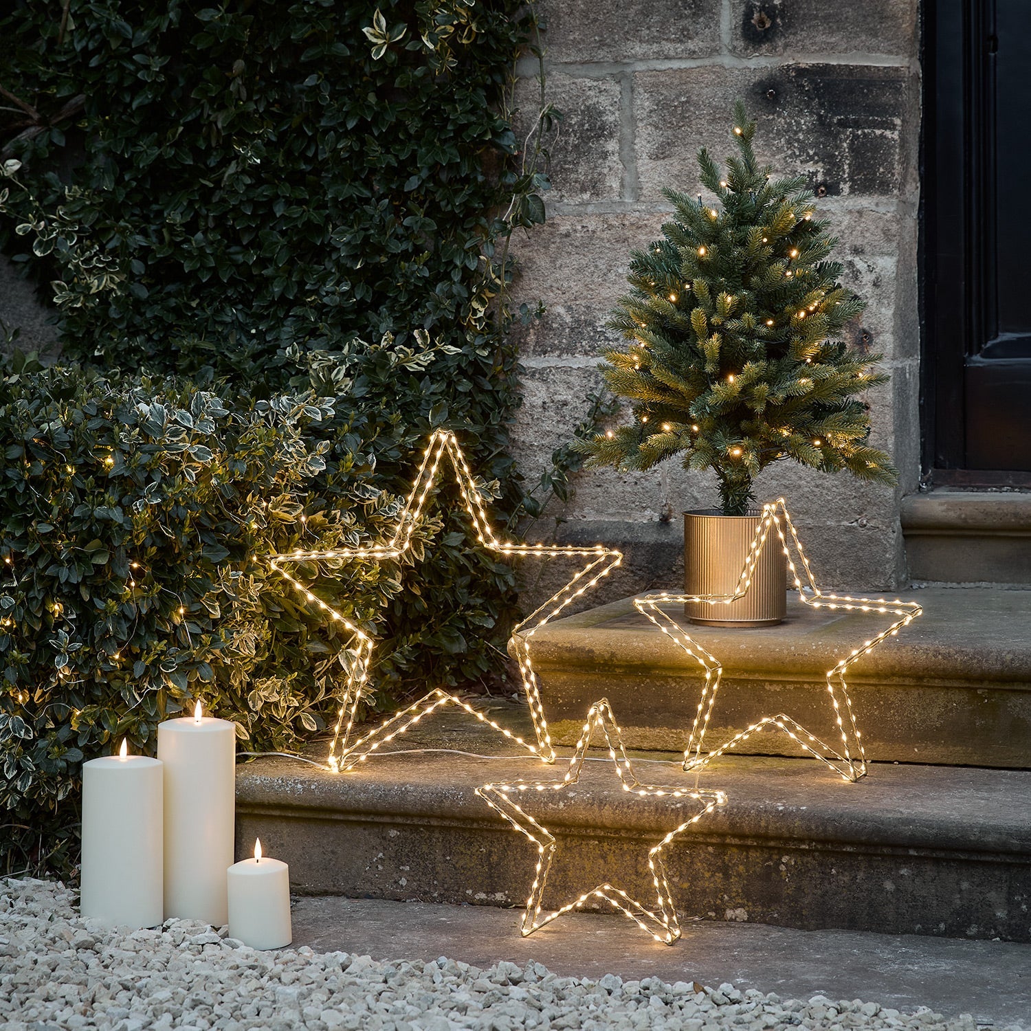 Pre Lit LED Outdoor Porch Bundle