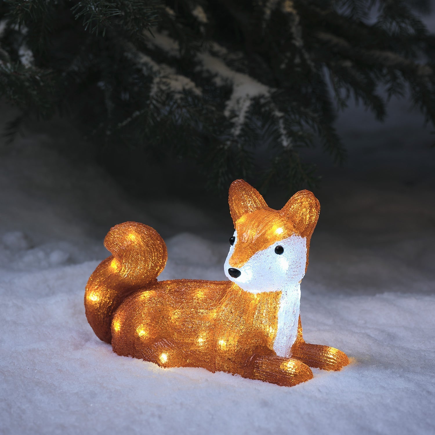 25cm Felix the Winter Fox LED 3D Acrylic Figure