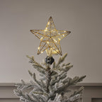 Gold Metal Star Christmas Tree Topper