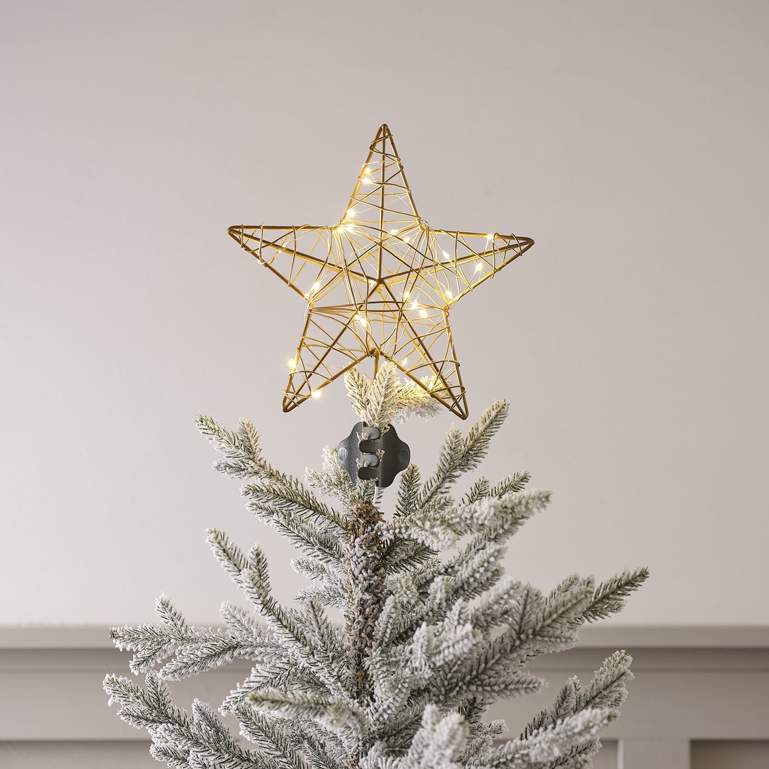 Gold Metal Star Christmas Tree Topper