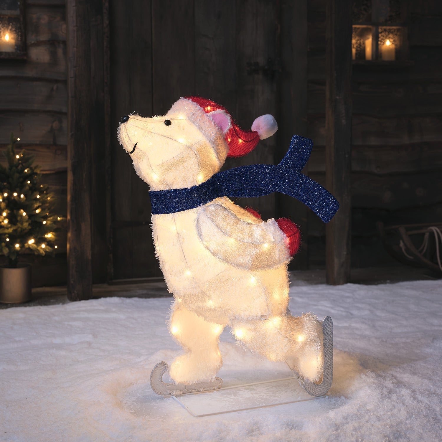 78cm Papa the Ice Skating Polar Bear LED 3D  Figure