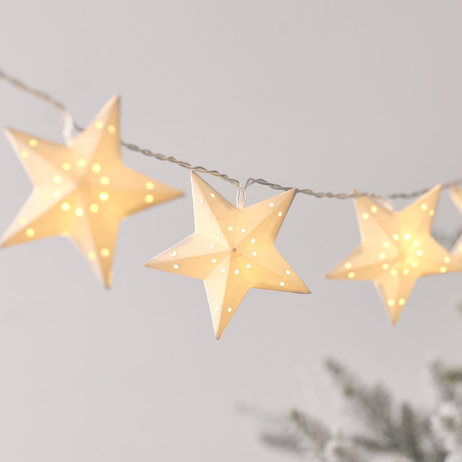 1.8m Paper Star LED Christmas String Lights