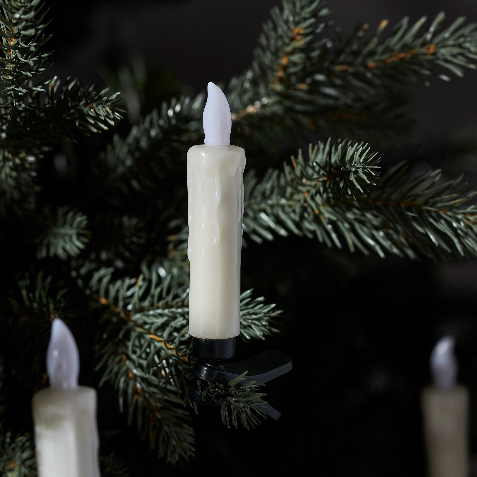 10 Ivory LED Christmas Tree Candles