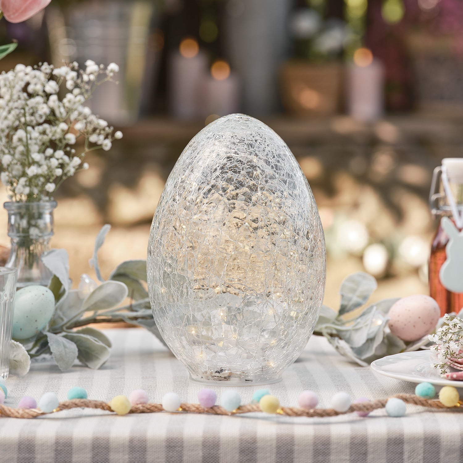 Crackle Glass Easter Egg Light