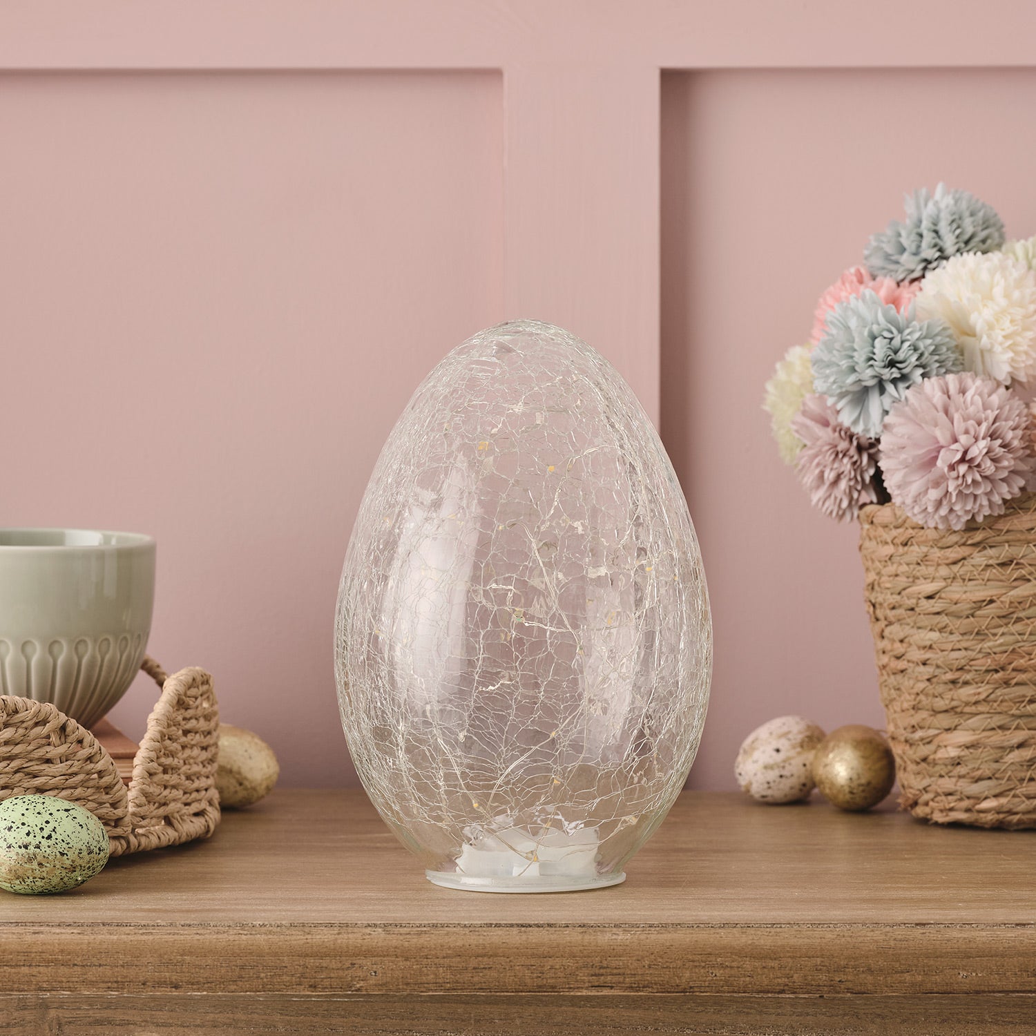Crackle Glass Easter Egg Light