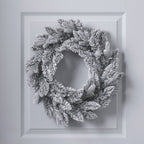 50cm Pre Lit Snowy Christmas Wreath