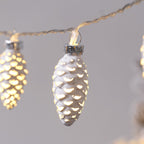 10 Glass Pinecone LED String Lights