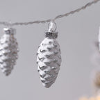 10 Glass Pinecone LED String Lights