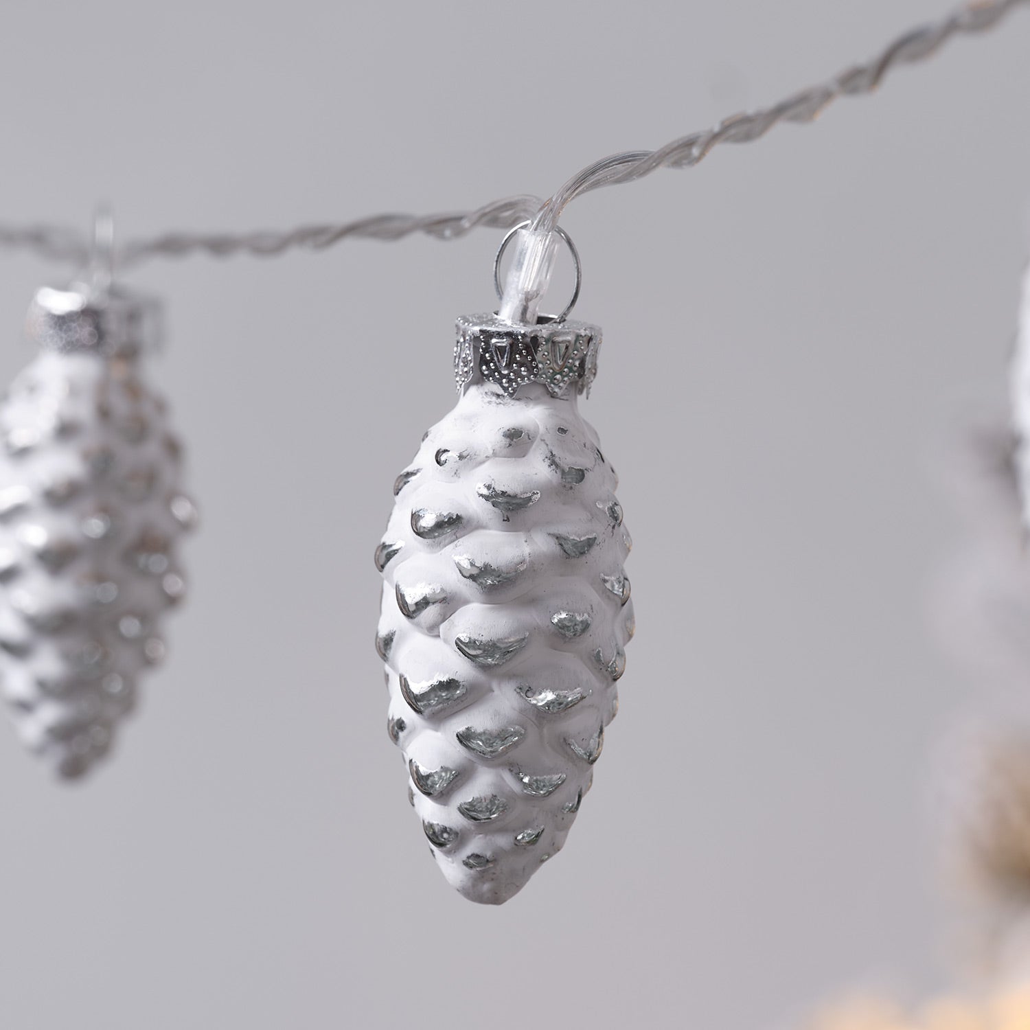 10 Glass Pinecone LED String Lights