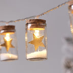 10 Star Glass Bottle LED String Lights