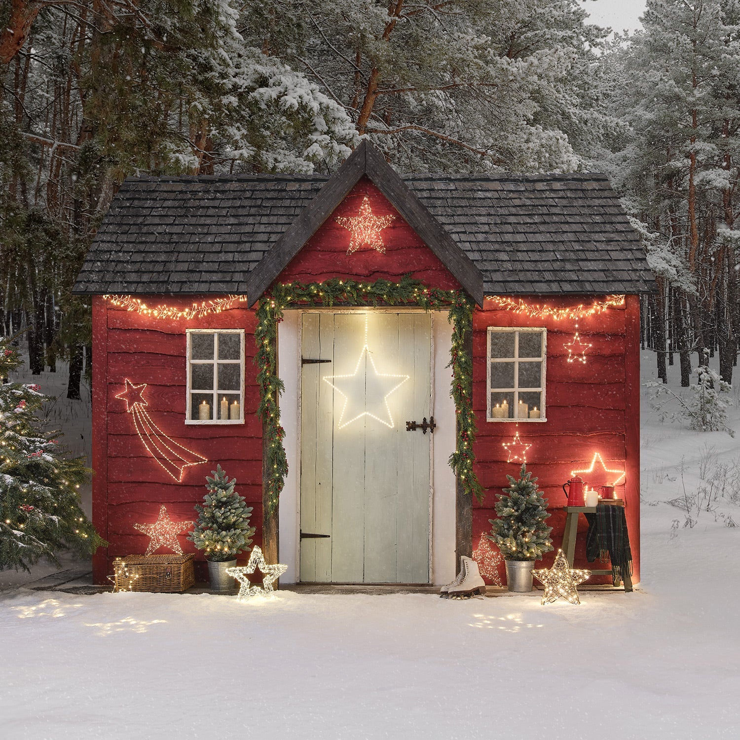 LED Hanging Star Christmas Decoration Trio