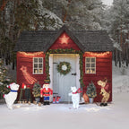 86cm Skiing Moose Outdoor Christmas Figure