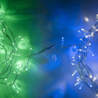 Core Connect 20m 200 Blue & White Connectable Fairy Lights Clear Cable