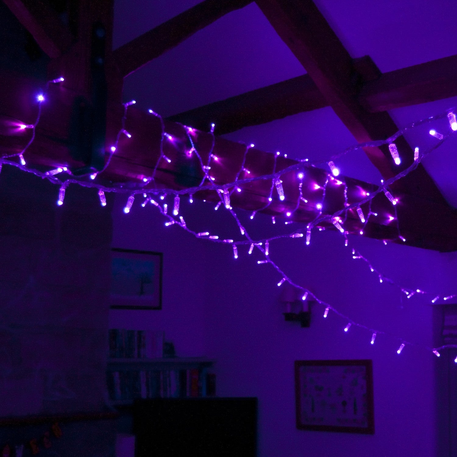 Core Connect 10m 100 Purple Connectable Fairy Lights Clear Cable