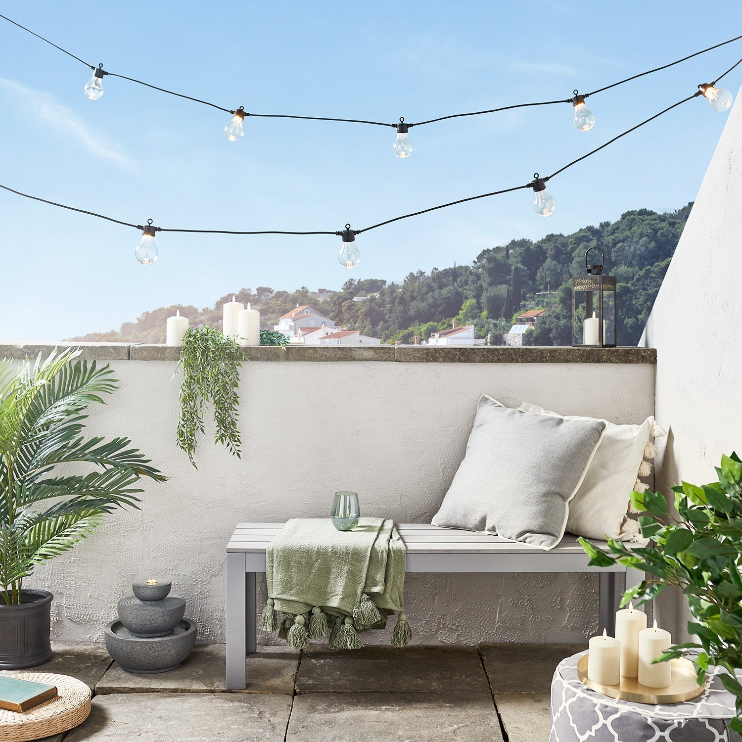 Core Connect 55m 110 Warm White Connectable Festoon Lights