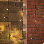 Core Connect 2m x 2m 192 Warm White Connectable Curtain Lights Black Cable