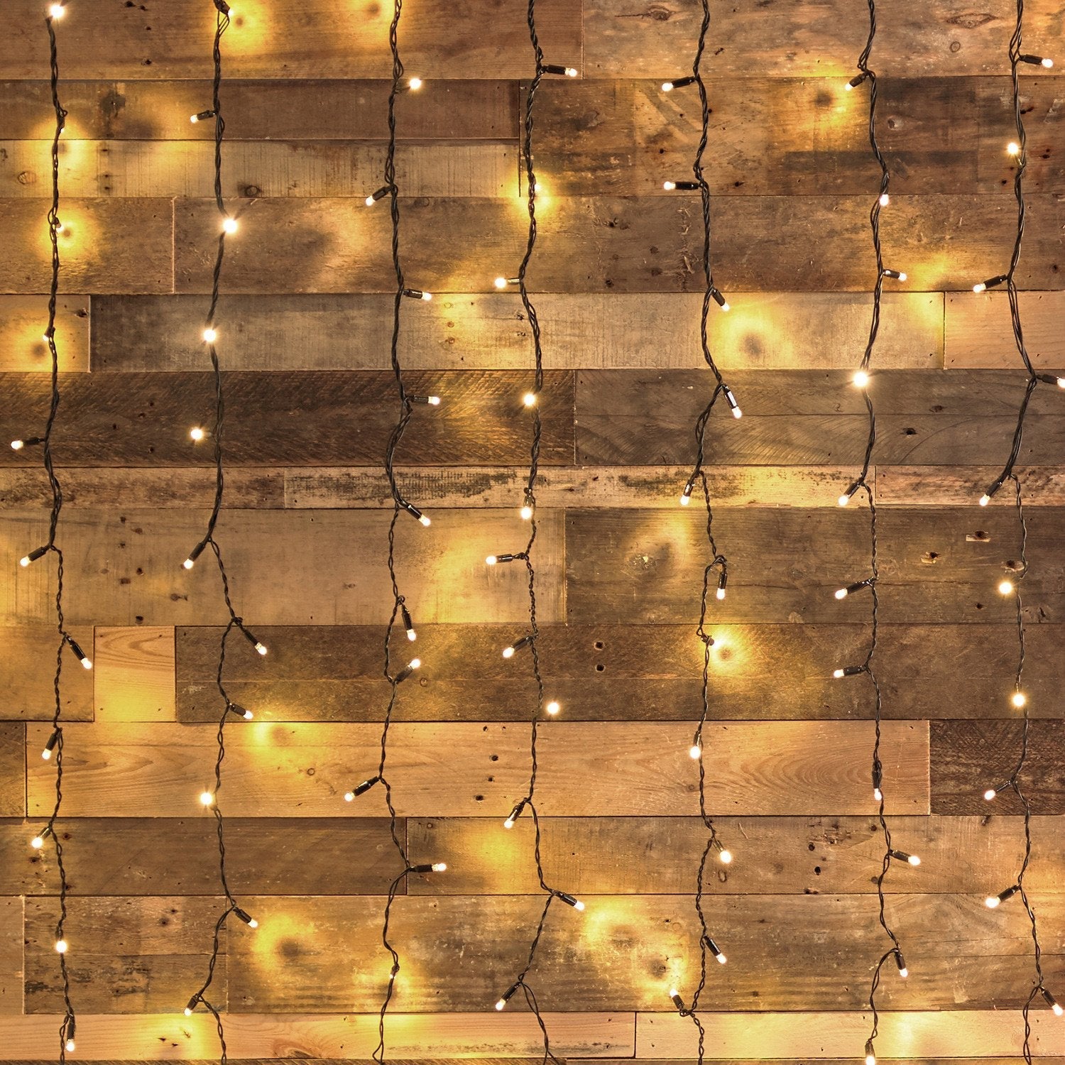 Core Connect 6m x 2m 576 Warm White Connectable Curtain Lights Black Cable