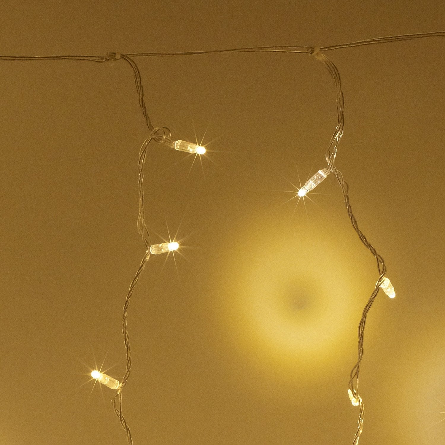 Core Connect 8m x 2m 768 Warm White Connectable Curtain Lights Clear Cable