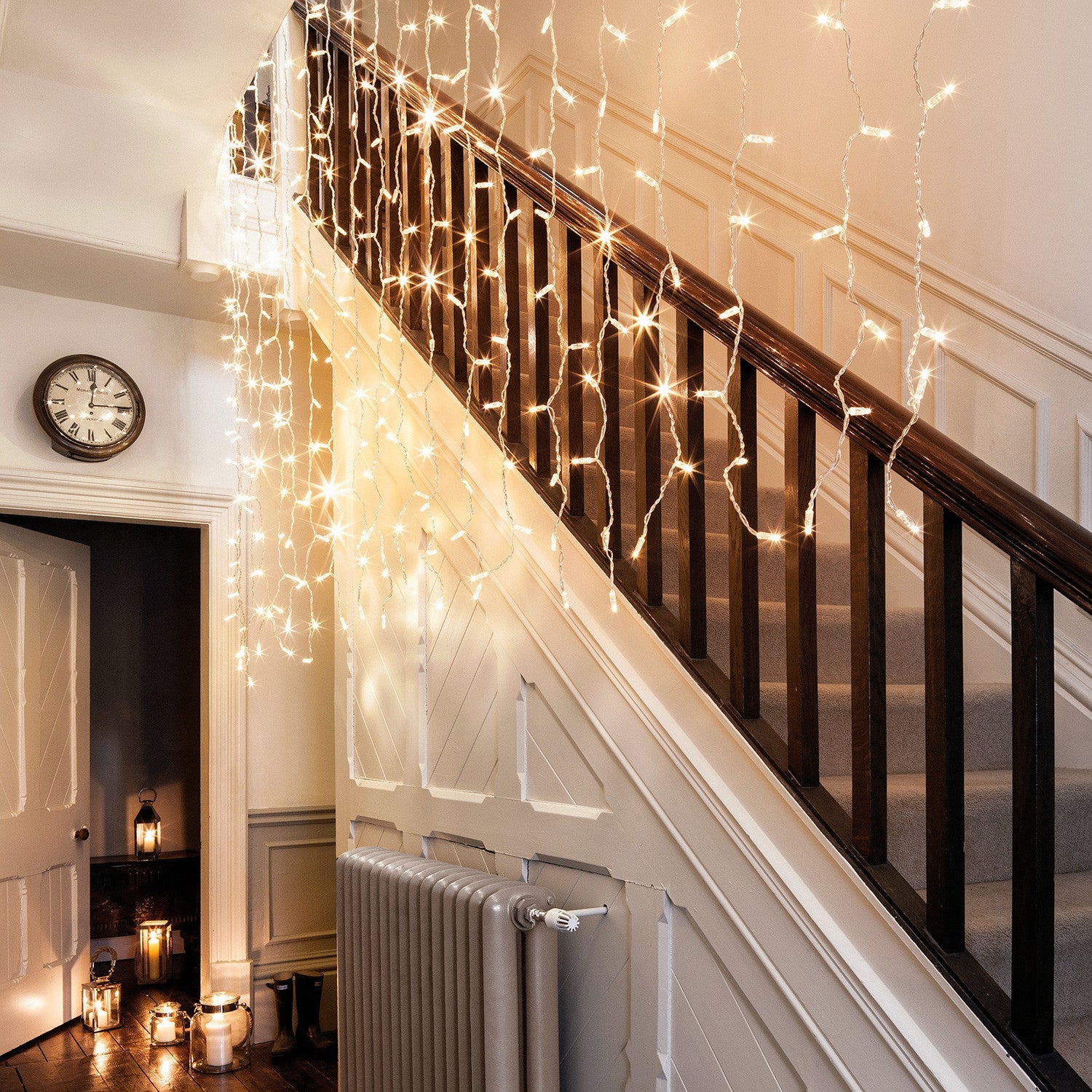 Core Connect 2m x 3m 288 Warm White Connectable Curtain Lights Clear Cable