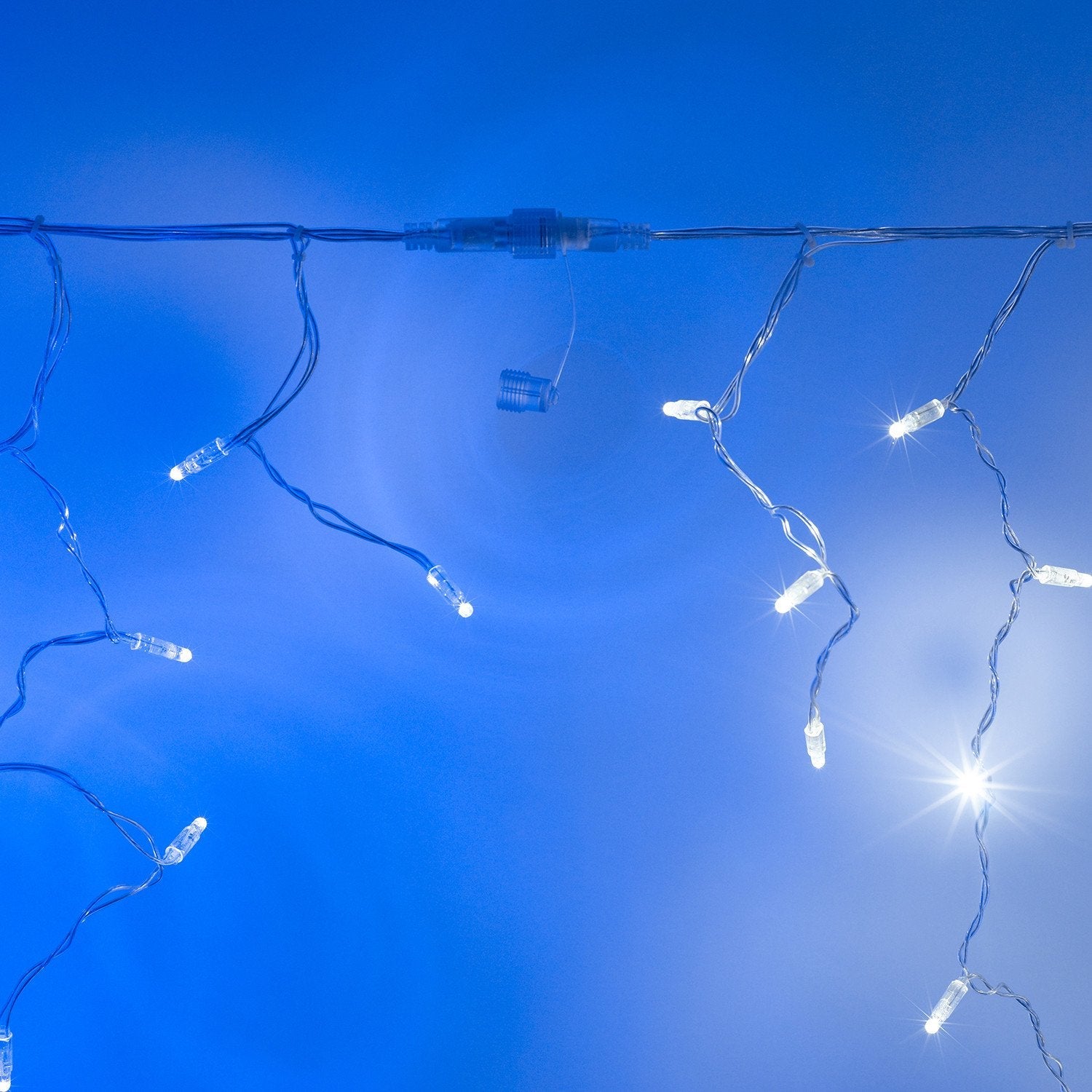 Core Connect 14m 448 White Connectable Icicle Lights Clear Cable