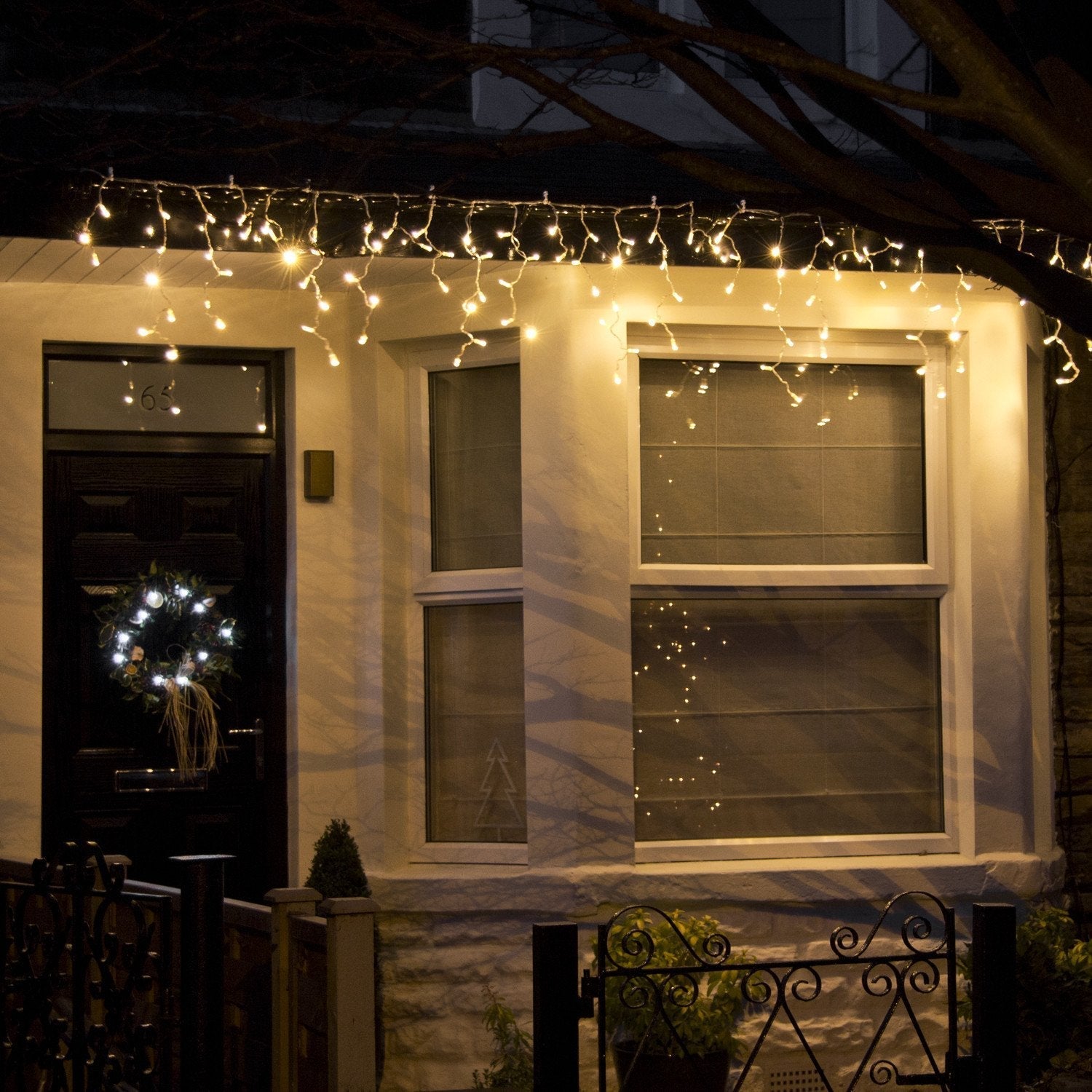 Core Connect 16m 512 Warm White Connectable Icicle Lights Clear Cable