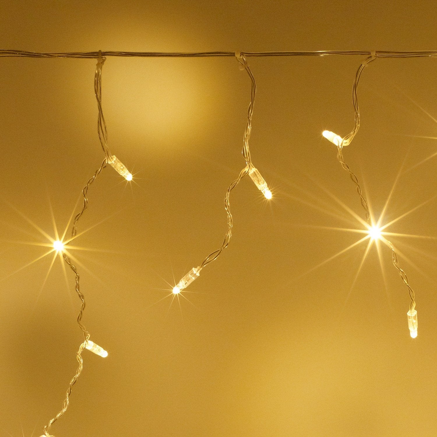 Core Connect 8m 256 Warm White Connectable Icicle Lights Clear Cable